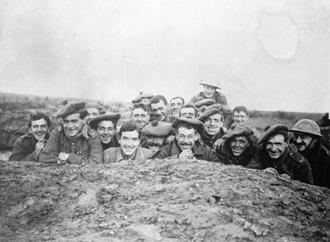 Men of Gordons in a reserve trench