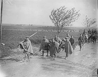 9th Royal Scots marching in waterproofs, Sept 1916