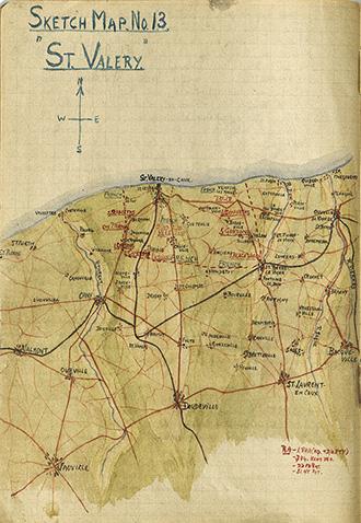 Major Grant Sketch Map (No.13), St Valery