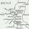 Map of Op. Huskey, Sicily, 1943
