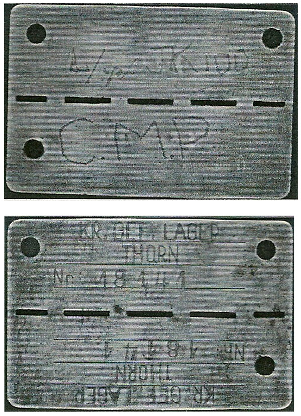 Corp. Jack Kidd's POW ID Tags
