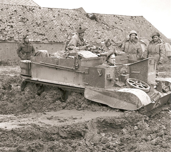 Mud hampers progress, Feb, 1945